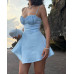 Літнє молодіжне стильне жіноче коротке плаття на бретелях кольору молоко, розмір 42-44 likes-337450 Літнє молодіжне стильне жіноче коротке плаття на бретелях кольору молоко, розмір 42-44 likes-337450