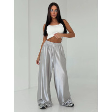 М'які елегантні жіночі брюки з подвійного шовку, сірий колір, розмір 42-44 – літній повсякденний вибір likes-813243 М'які елегантні жіночі брюки з подвійного шовку, сірий колір, розмір 42-44 – літній повсякденний вибір likes-813243