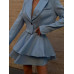 Повсякденний елегантний жіночий комплект: спідниця-кльош та укорочений піджак, білий 42-44 likes-811443 Повсякденний елегантний жіночий комплект: спідниця-кльош та укорочений піджак, білий 42-44 likes-811443