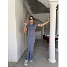 Сукня для повсякденного носіння, облягаюче плаття з коротким рукавом, графіт 42-46 арт. 914752