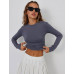 Лонгслів для повсякденного носіння, топ з мікродайвінгу, шоколад 42-46 арт. 592147 Лонгслів для повсякденного носіння, топ з мікродайвінгу, шоколад 42-46 арт. 592147
