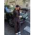 Костюм з плюшевого велюру, спортивний комплект для прогулянок та відпочинку, шоколад 48-50 арт. 839104 Костюм з плюшевого велюру, спортивний комплект для прогулянок та відпочинку, шоколад 48-50 арт. 839104