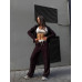 Прогулянковий костюм, спортивний набір з двунитки для відпочинку та спорту, шоколадний 42-44 арт. 593147 Прогулянковий костюм, спортивний набір з двунитки для відпочинку та спорту, шоколадний 42-44 арт. 593147